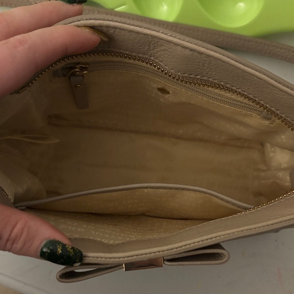 Kate Spade Taupe Crossbody Bag with Bow - Picture 3 of 7